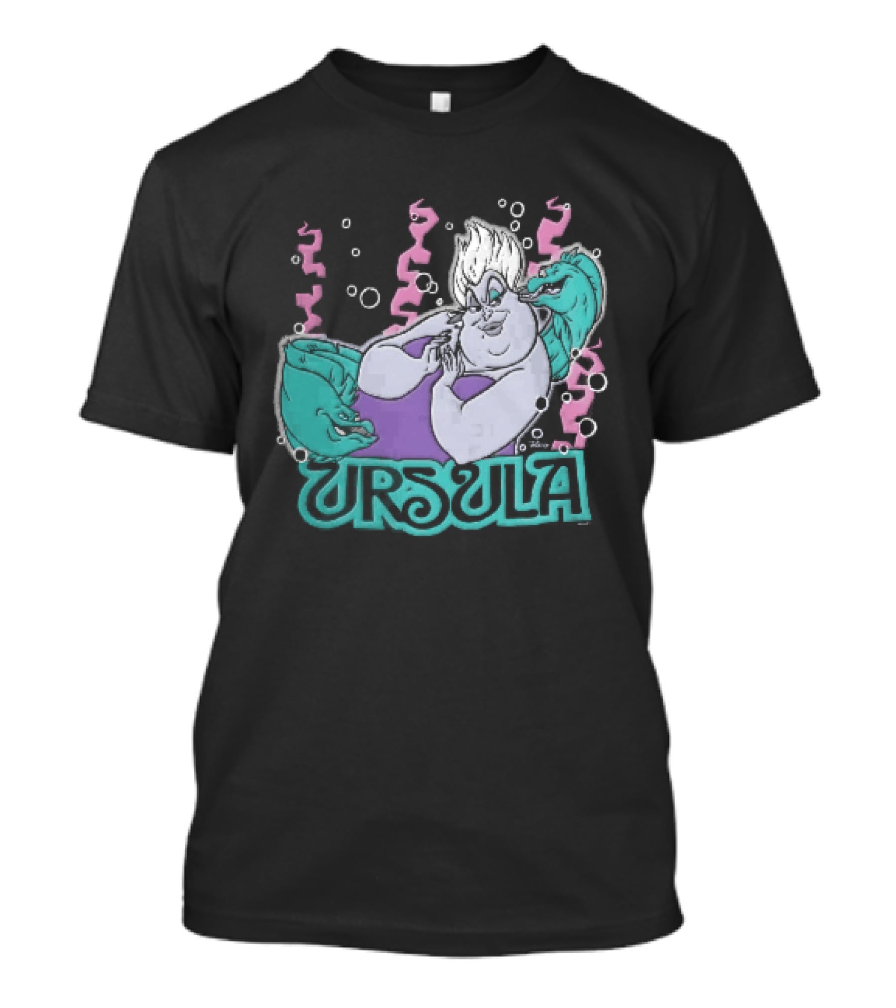 Disney Ursula Sea Witch Villain Eels Bubbles Seaweed T-Shirt