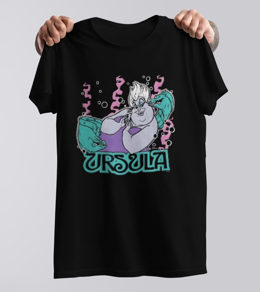 Disney Ursula Sea Witch Villain Eels Bubbles Seaweed T-Shirt