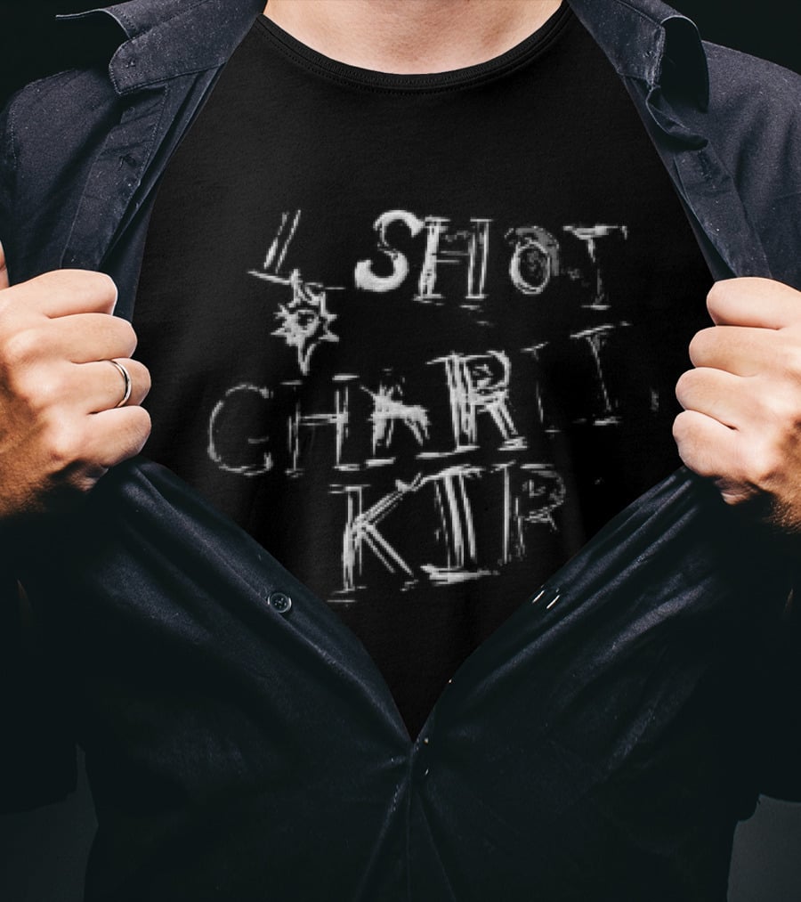 Charlie Kirk Shot Chalk Line Scratchy Distressed T-Shirt
