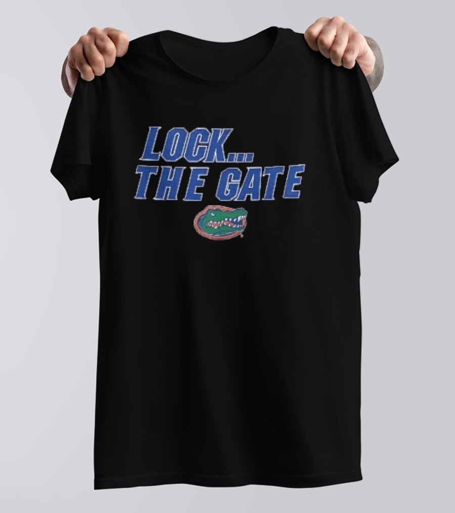 Florida Gators NCAA Lock The Gate Alligator Head T-Shirt