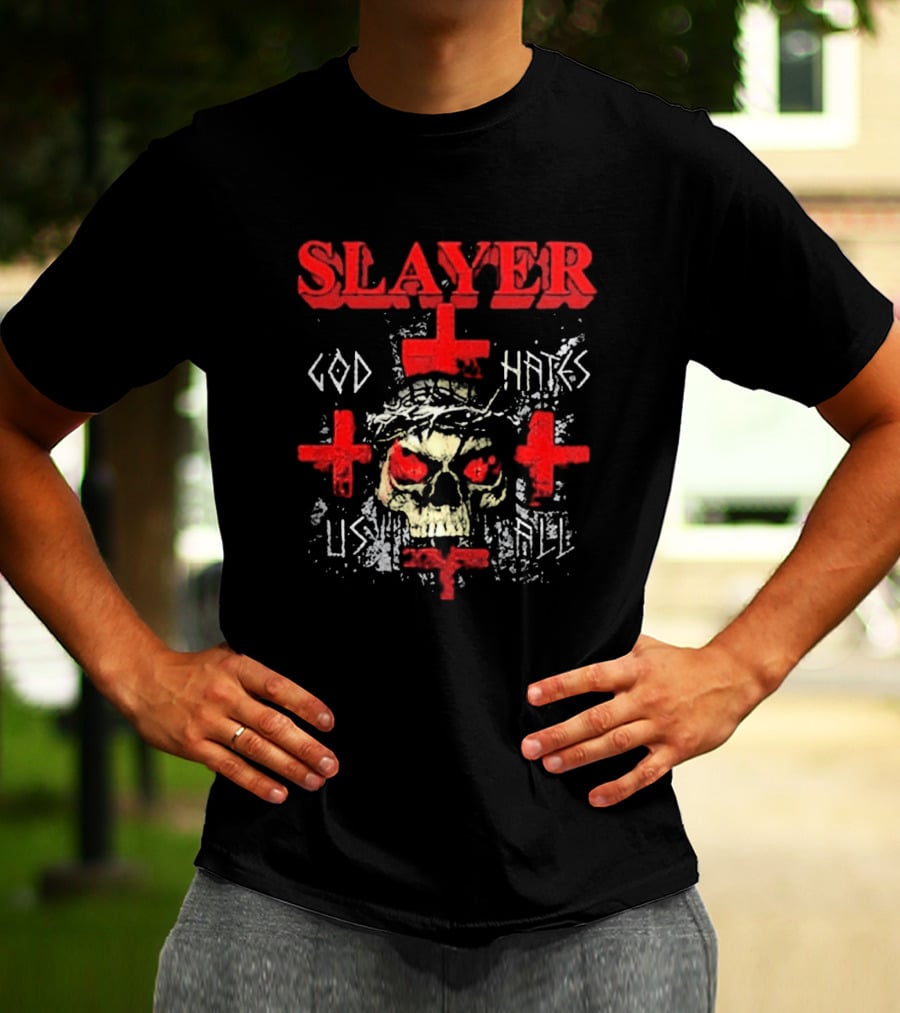 Slayer God Hates Us All Skull Cross 25th Anniversary T-Shirt