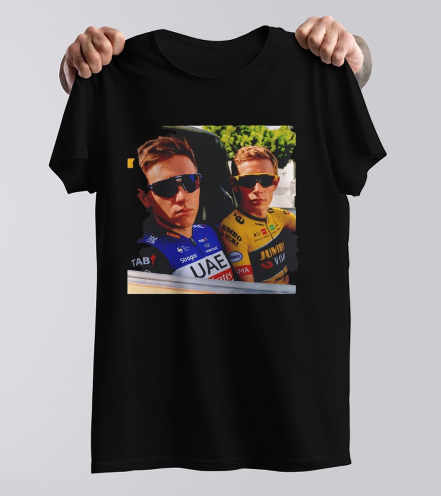 UAE Team Emirates And Jumbo Visma Cycling Rivals Tadej Pogačar Jonas Vingegaard T-Shirt