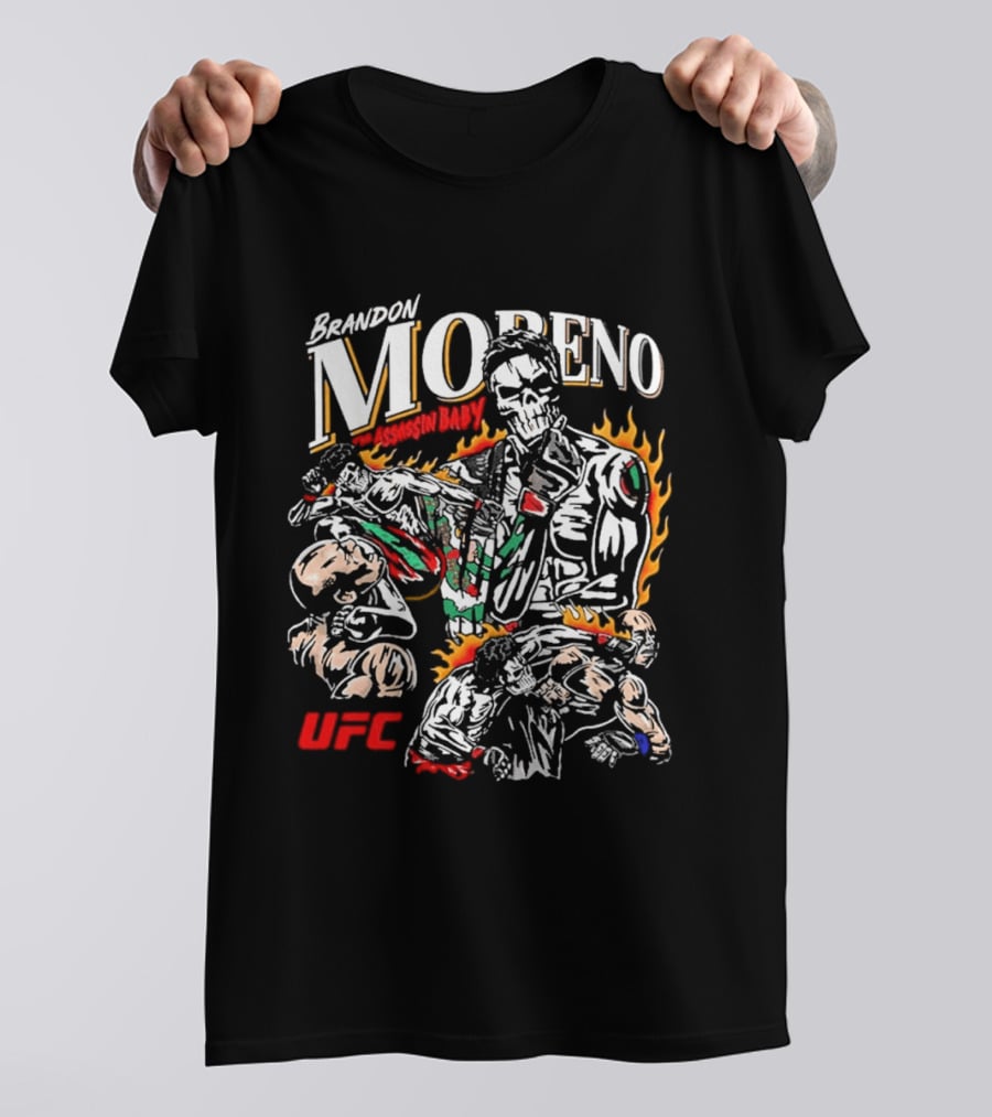 Brandon Moreno UFC Assassin Baby Flames Boxing 2026 T-Shirt