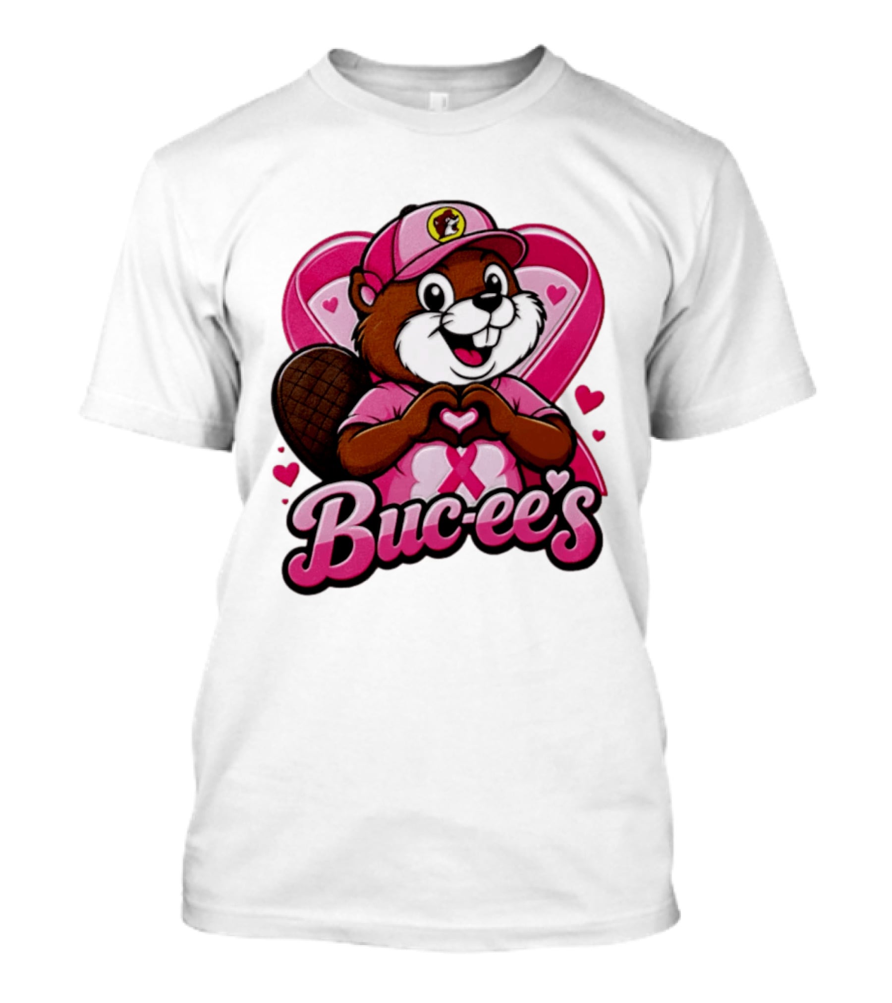 Buc Ee's Pink Ribbon Beaver Breast Cancer Awareness T-Shirt