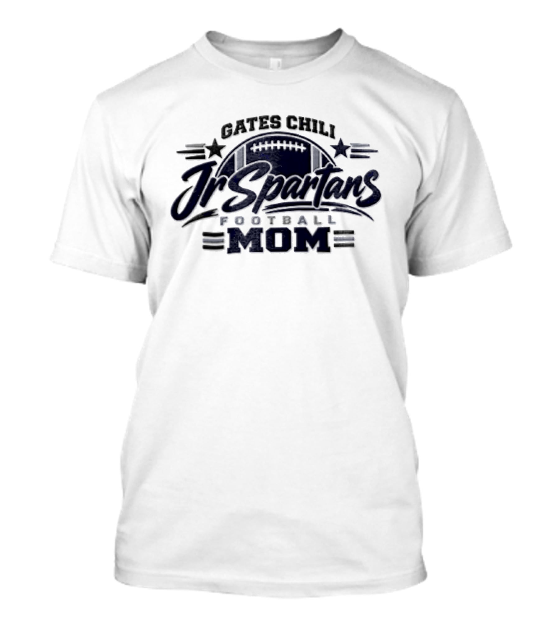 Gates Chili Jr Spartans Football Mom Starry Touchdown T-Shirt