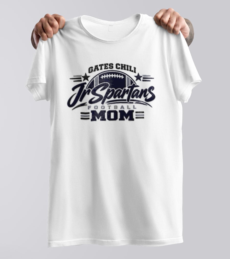 Gates Chili Jr Spartans Football Mom Starry Touchdown T-Shirt
