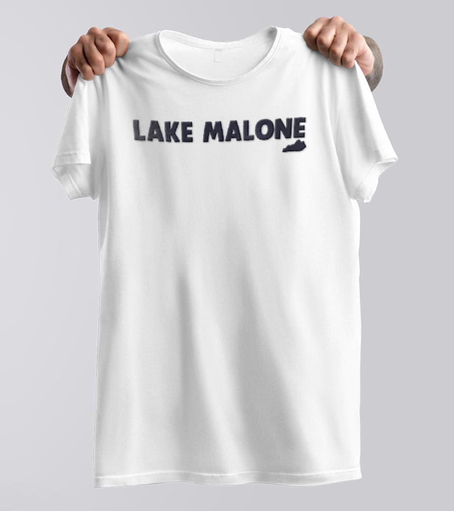 Lake Malone Kentucky State Map Dark Blue T-Shirt