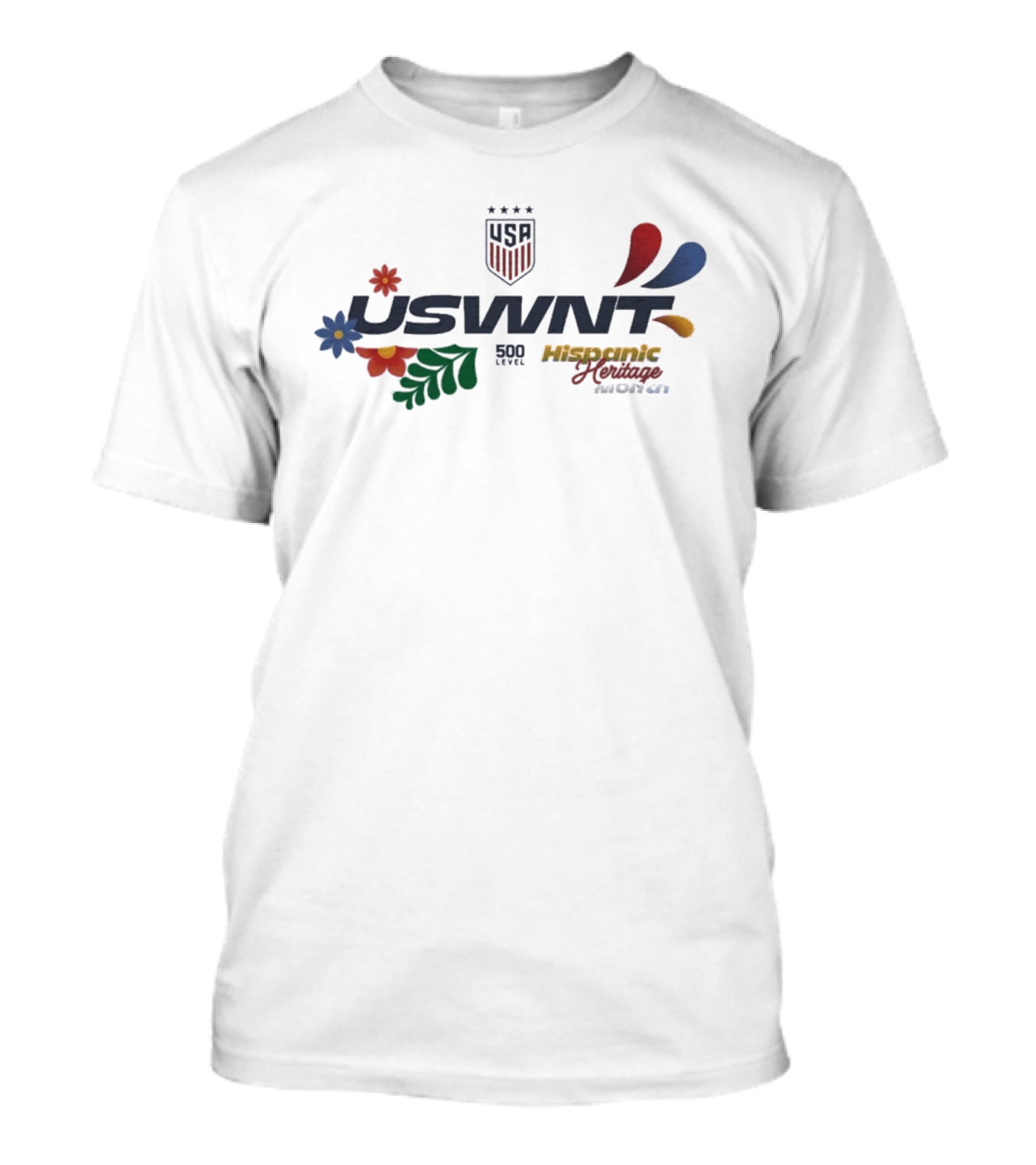 USWNT Hispanic Heritage Month 2026 USA Soccer Floral Celebration T-Shirt