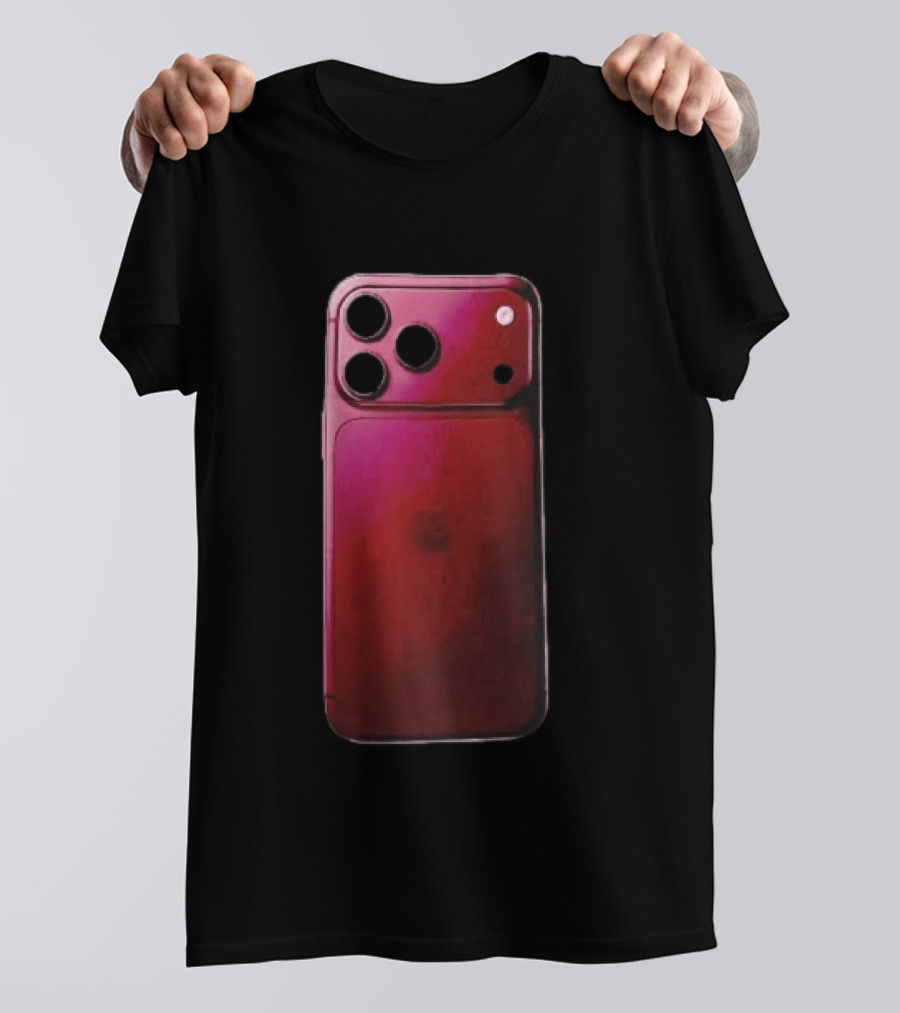 Apple Deep Burgundy Concept Smartphone Rear Camera Island Glass Back T-Shirt