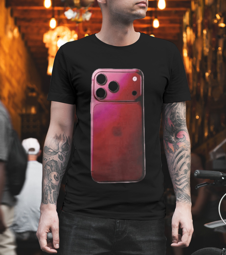 Apple Deep Burgundy Concept Smartphone Rear Camera Island Glass Back T-Shirt