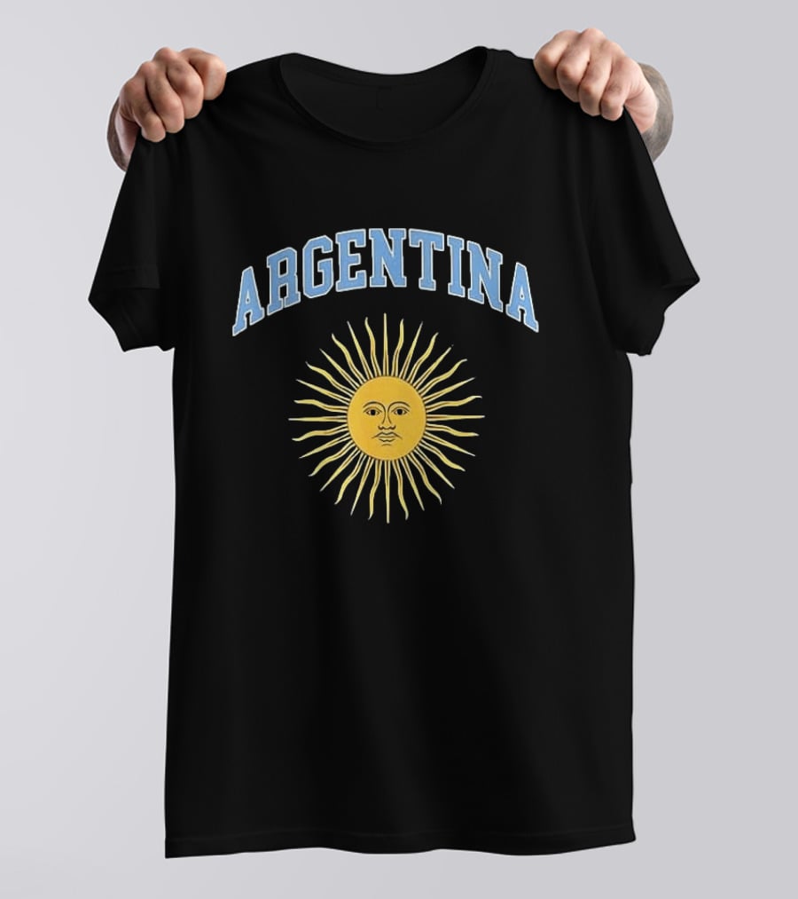Argentina Sun Symbol Vintage Style Menswear T-Shirt
