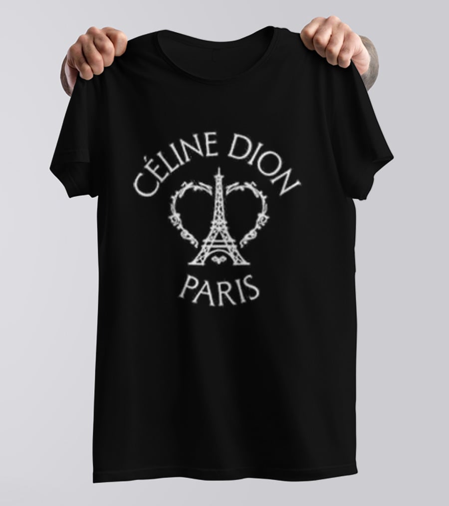 Celine Dion Paris Eiffel Tower Heart Symbol Cap T-Shirt