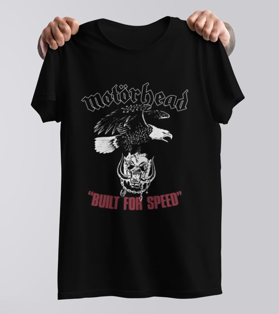 Motorhead Built For Speed Eagle Motif T-Shirt