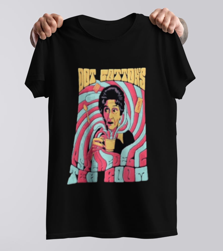 Dot Cotton's Psychedelic Tea Room Eastenders Retro Swirl T-Shirt