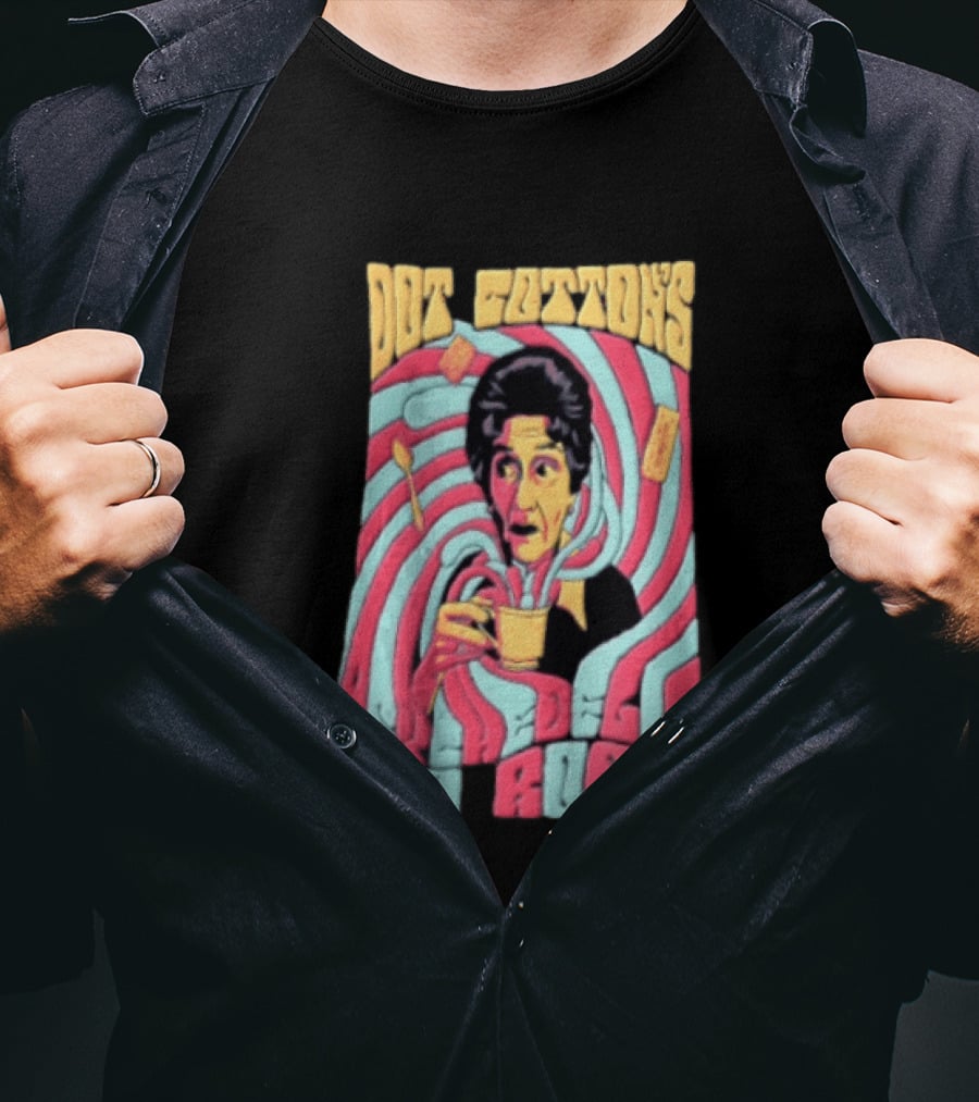 Dot Cotton's Psychedelic Tea Room Eastenders Retro Swirl T-Shirt