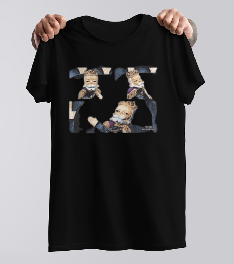Mister Rogers Neighborhood King Friday Black Vintage Retrokid Shop T-Shirt