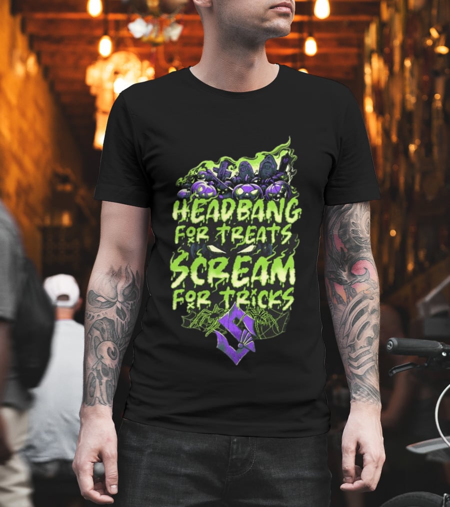 Sabaton Store Headbang For Treats Scream For Tricks Halloween T-Shirt