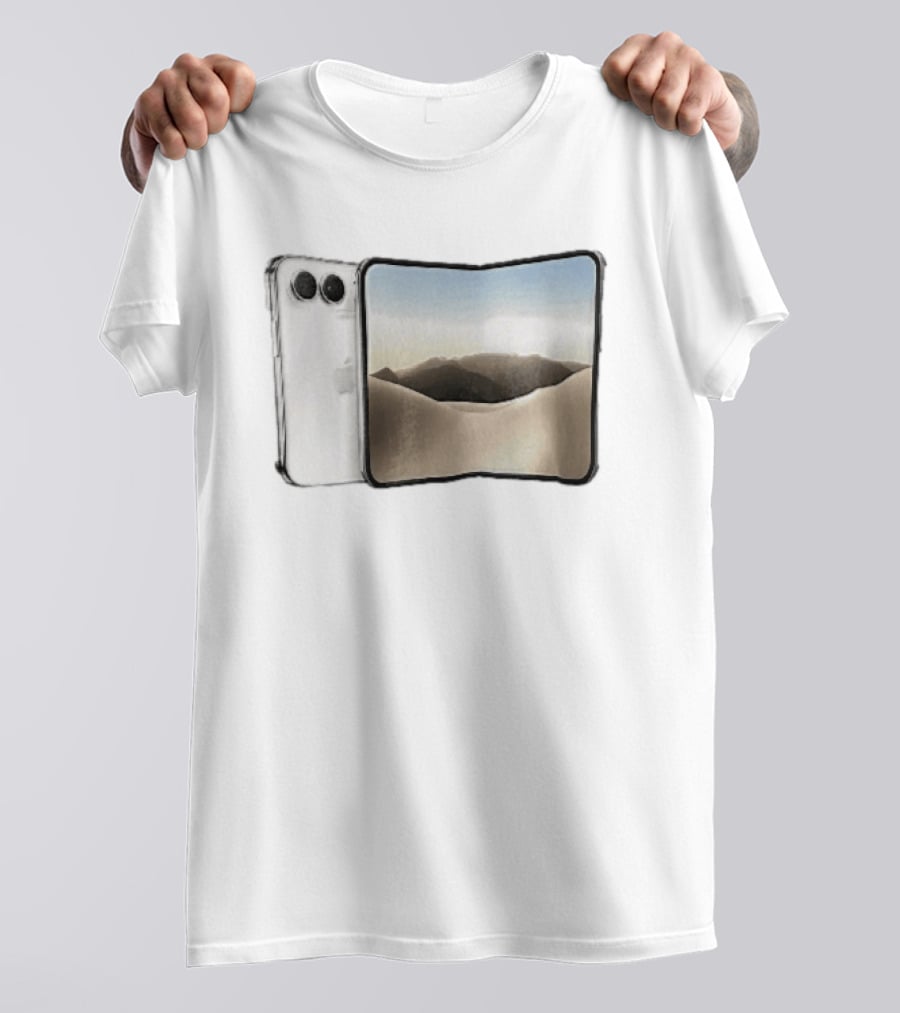 Apple Foldable Smartphone Concept Desert Landscape Screen T-Shirt