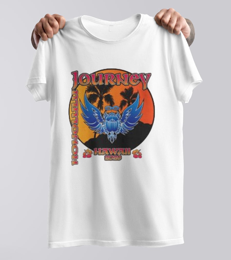 Journey Hawaii 2020 Event Vintage Style Palm Tree And Scarab T-Shirt