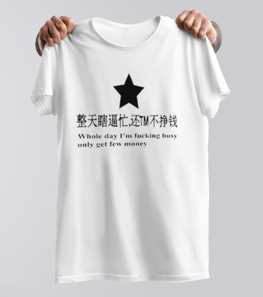 Whole Day I'm Fucking Busy Only Get Few Money Star T-Shirt
