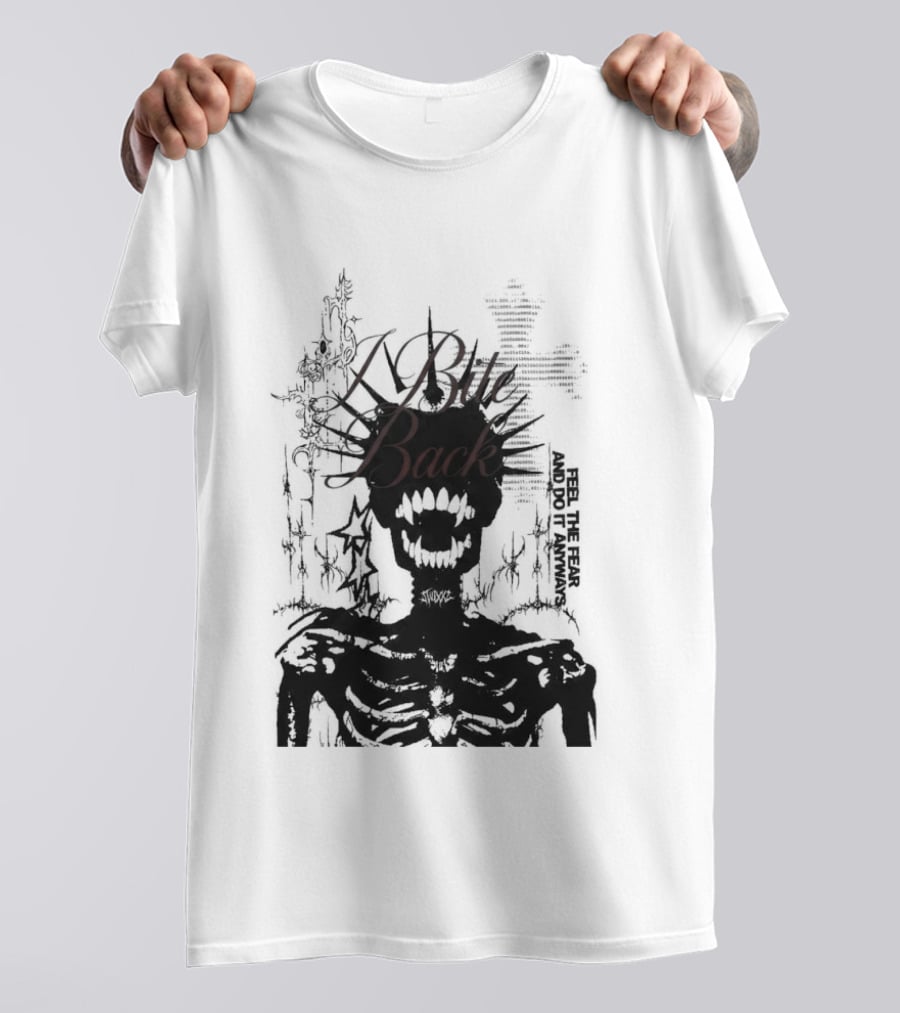 Swixxz Bite Back Jumbo Skeleton Cross T-Shirt