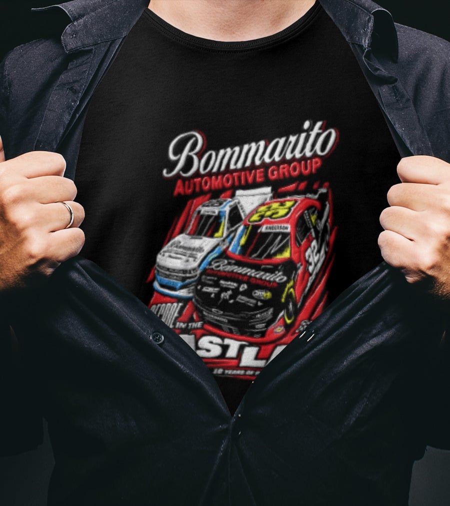 Bommarito Automotive Group Decade Fast Lane Anderson 10 Years Partnership 2016 2026 Race Cars T-Shirt