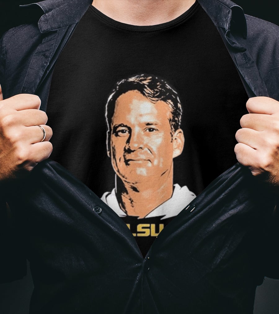 Lane Kiffin LSU Tigers Signature Big Head T-Shirt