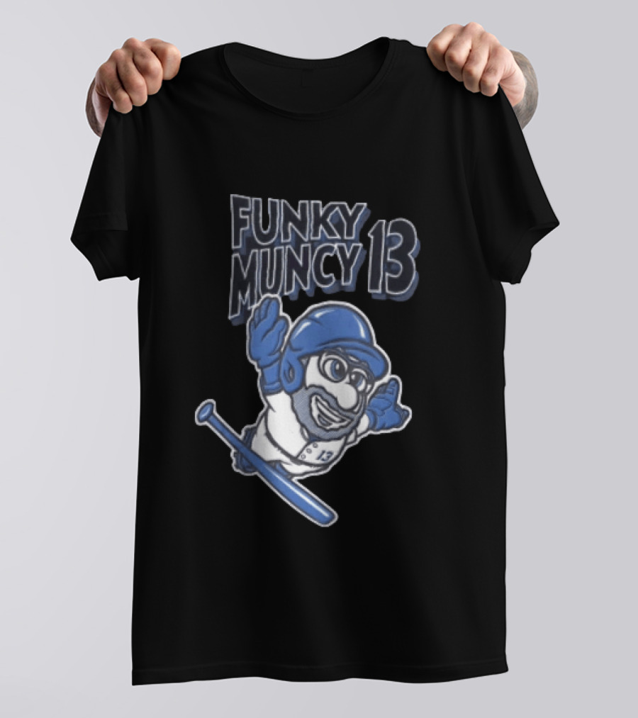 Funky Muncy 13 Baseball Cartoon T-Shirt