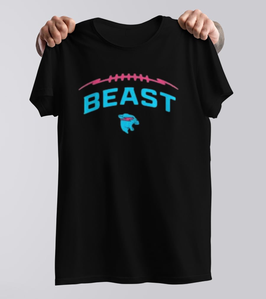 Mrbeast Store Beast Football Panther T-Shirt