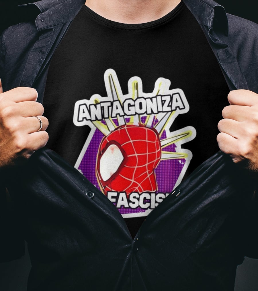 Antagoniza Al Fascismo Spider Man Anti Fascist T-Shirt