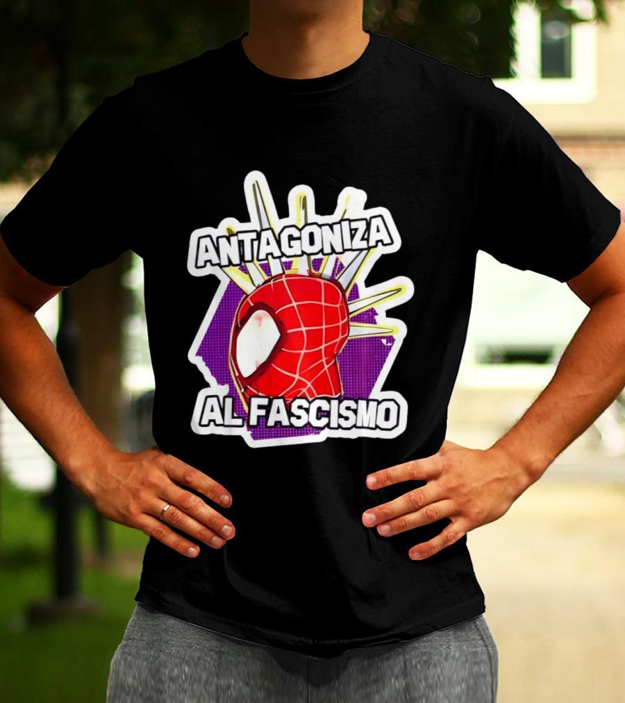 Antagoniza Al Fascismo Spider Man Anti Fascist T-Shirt