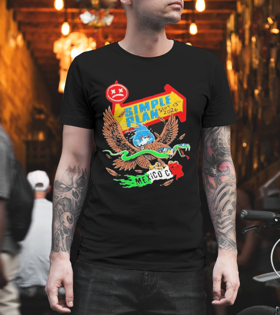 Simple Plan Vans Warped Tour Sep 13 2026 Mexico City Event T-Shirt