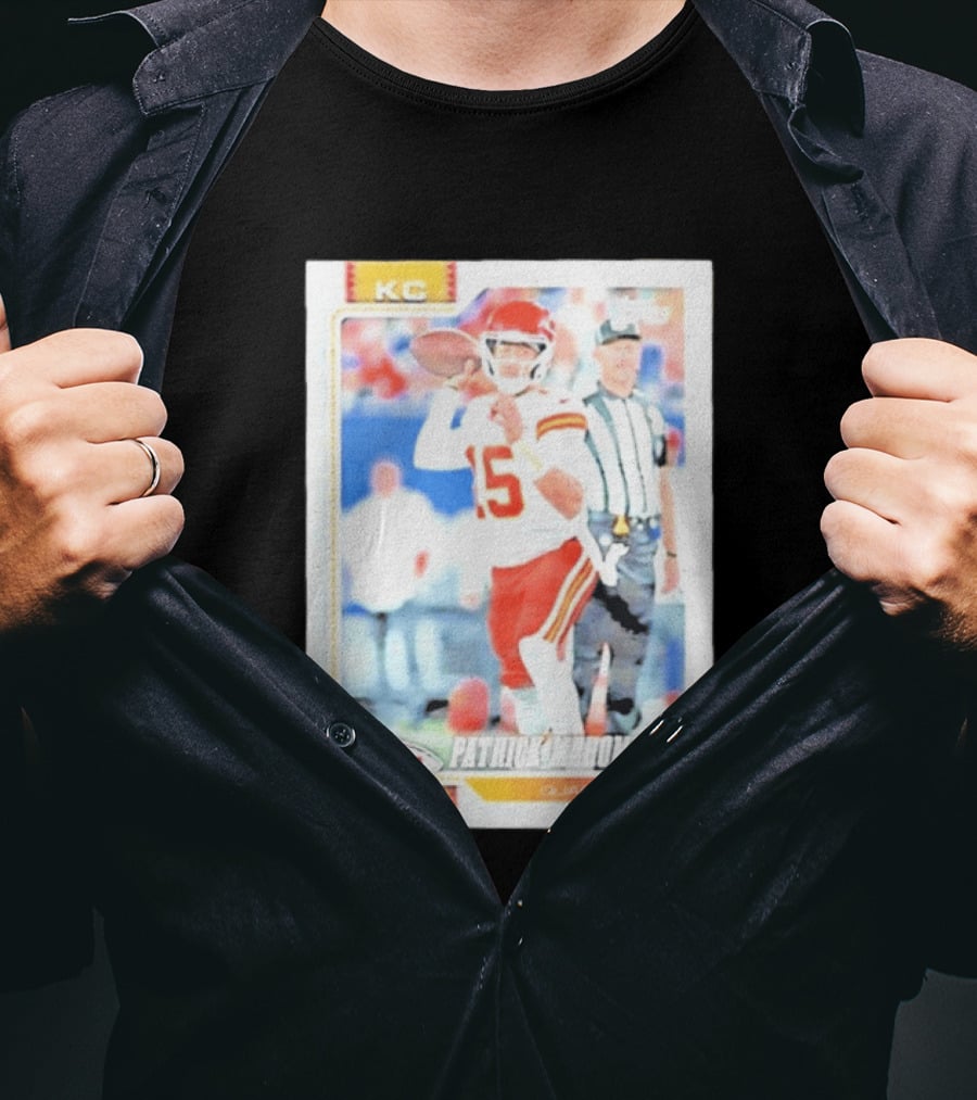Kansas City Chiefs Patrick Mahomes II 2026 Topps Football Quarterback Trading Card T-Shirt