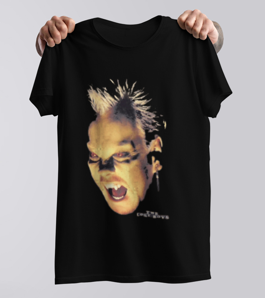 The Lost Boys David Vampire Face Silver Bullet Earring T-Shirt