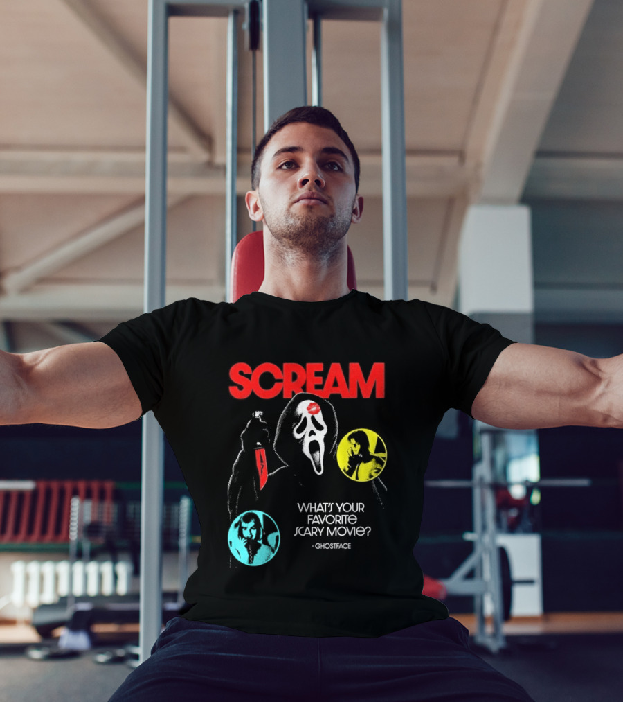 Scream Ghostface What's Your Favorite Scary Movie? T-Shirt