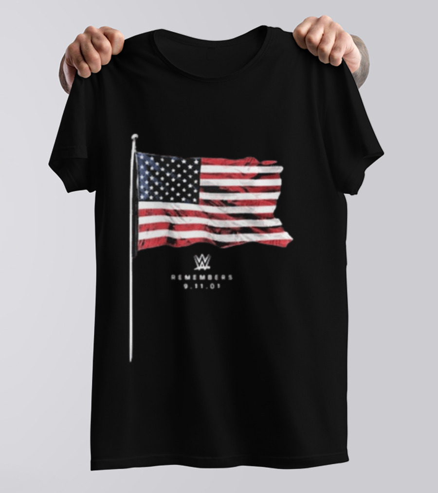 WWE Remembers 9 11 25th Anniversary American Flag 2026 T-Shirt