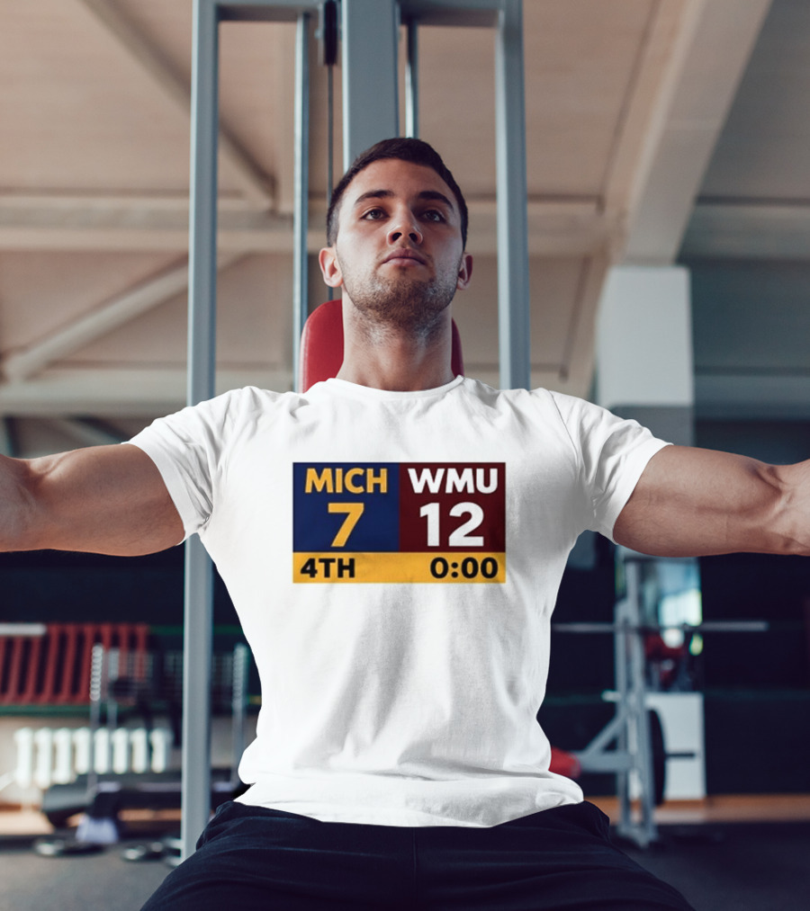Nice Dave Portnoy Wearing MICH 7 WMU 12 4th 0:00 Michigan Miracle Comeback T-Shirt