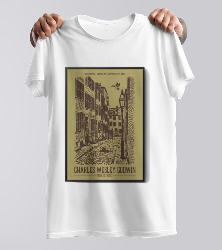 Roadrunner Boston MA September 12 2026 Charles Wesley Godwin With Lily Fitts T-Shirt