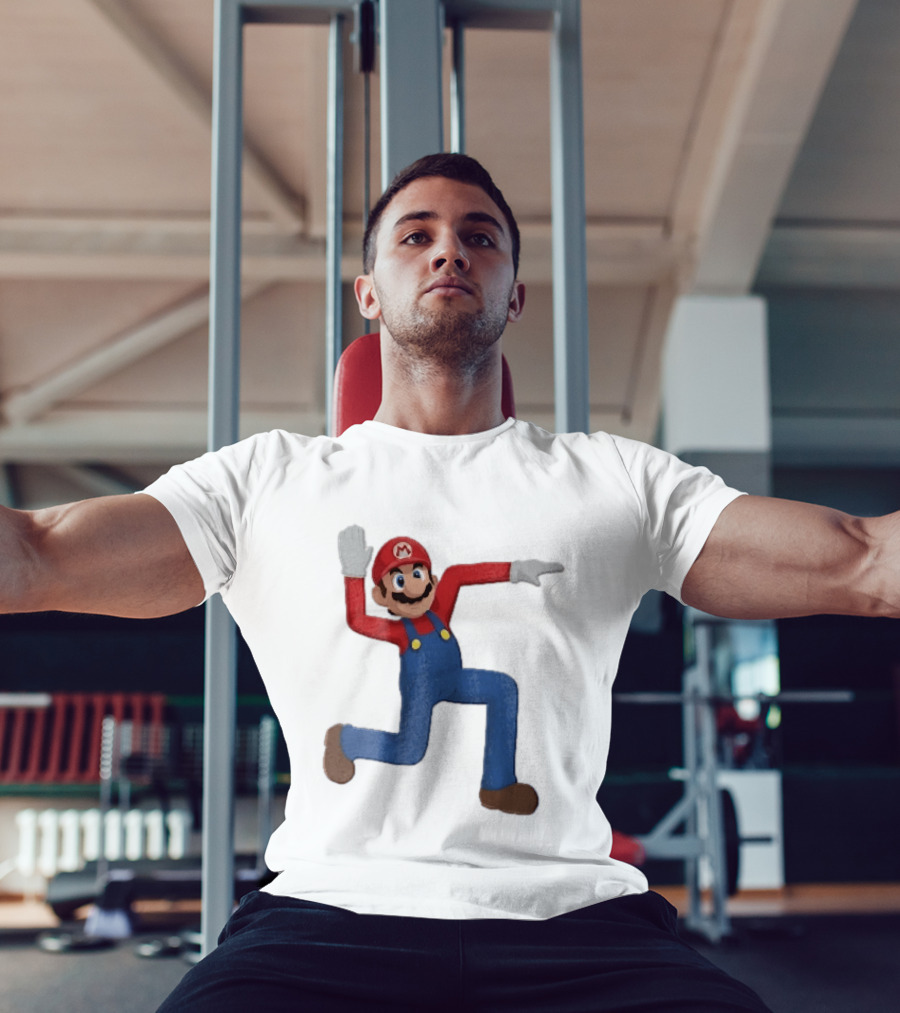 Super Mario Plumber Bent Arms And Legs Pose T-Shirt