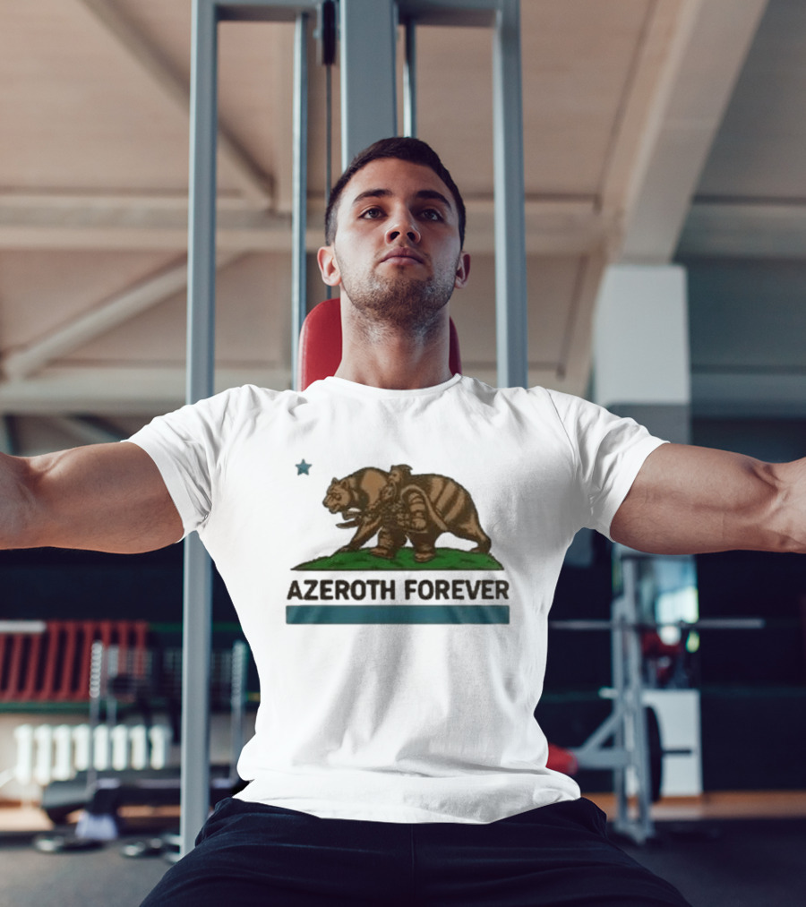 World Of Warcraft Azeroth Forever 2026 Special New California Republic Bear Warrior T-Shirt