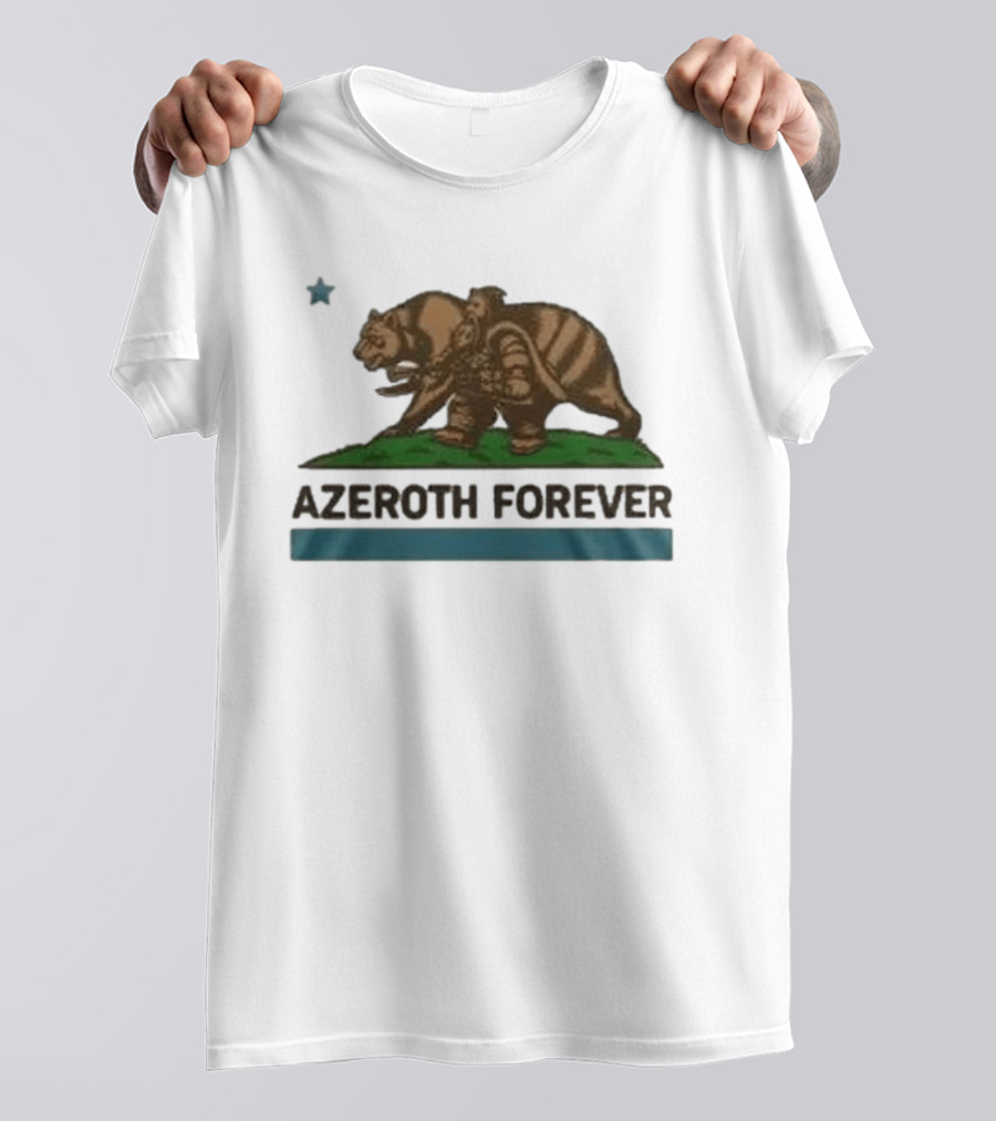World Of Warcraft Azeroth Forever 2026 Special New California Republic Bear Warrior T-Shirt