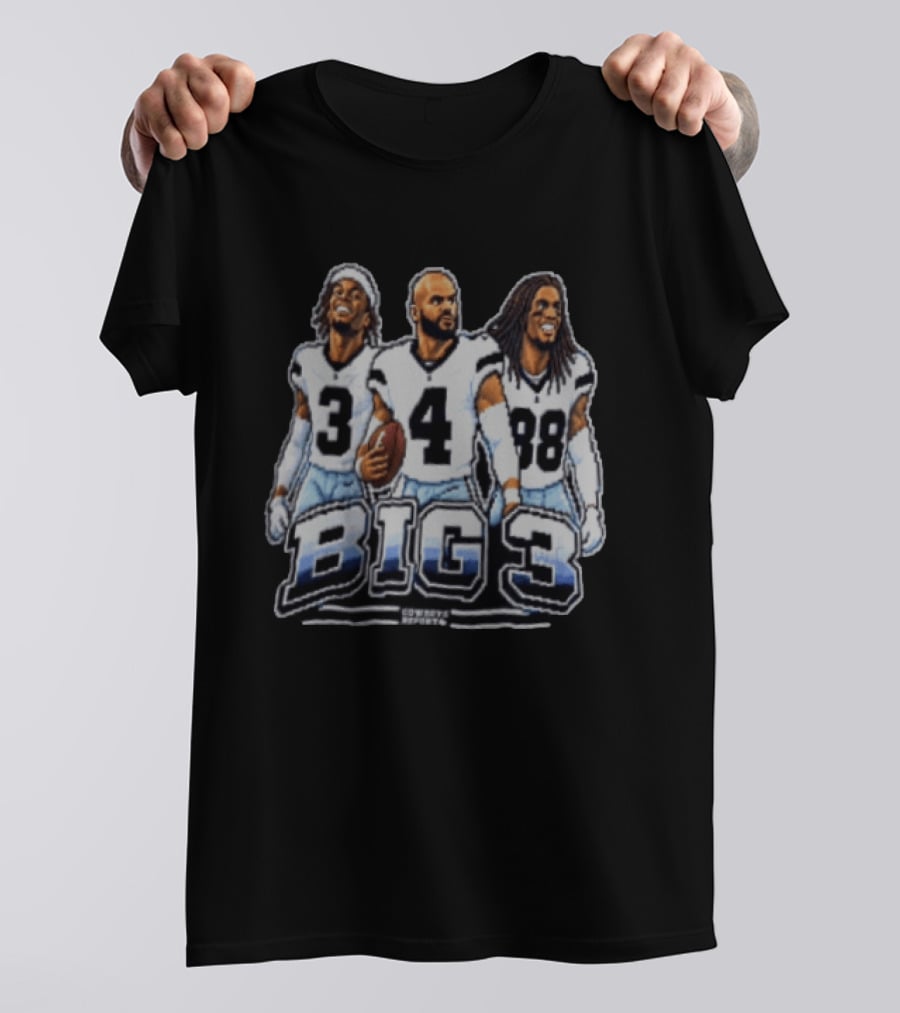 Dallas Cowboys Big 3 3 4 88 Cowboys Report T-Shirt