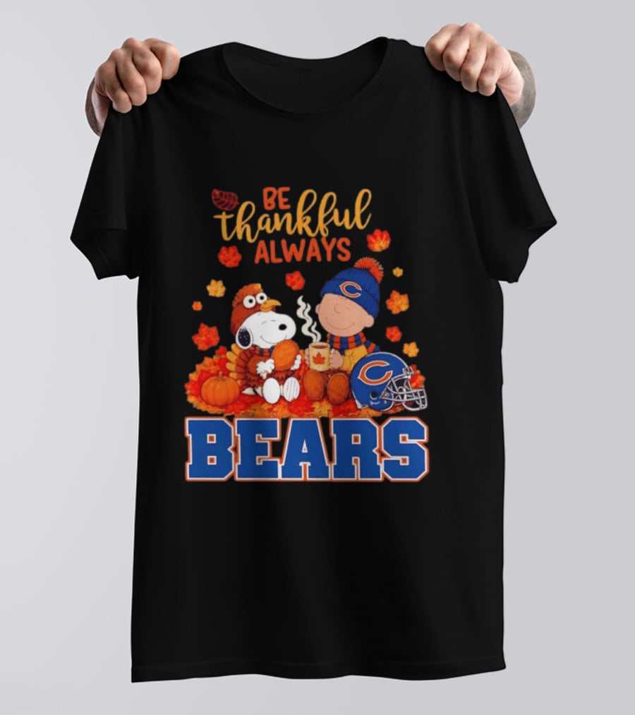 Be Thankful Always Snoopy And Charlie Brown Bears T-Shirt