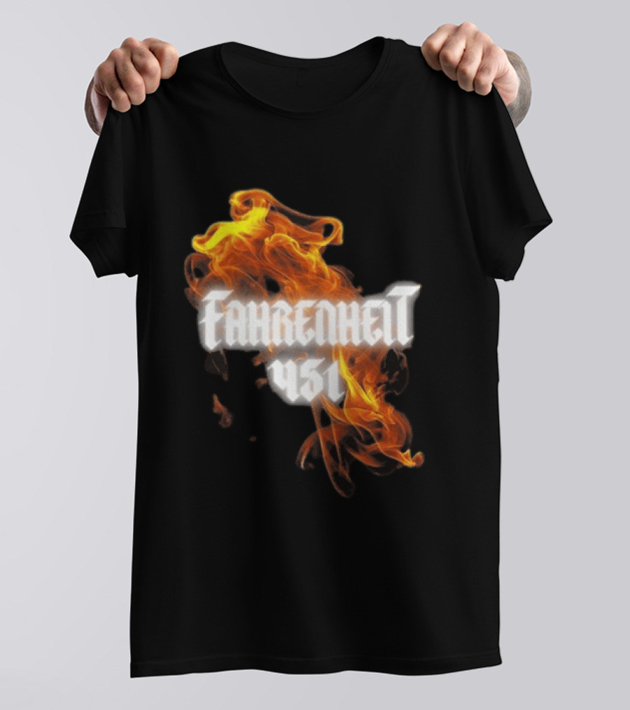 Fahrenheit 451 I'm With The Banned Books World Tour 2026 Flames T-Shirt