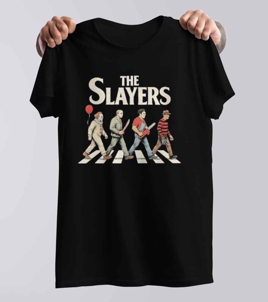 The Slayers Horror Characters Abbey Road Halloween T-Shirt