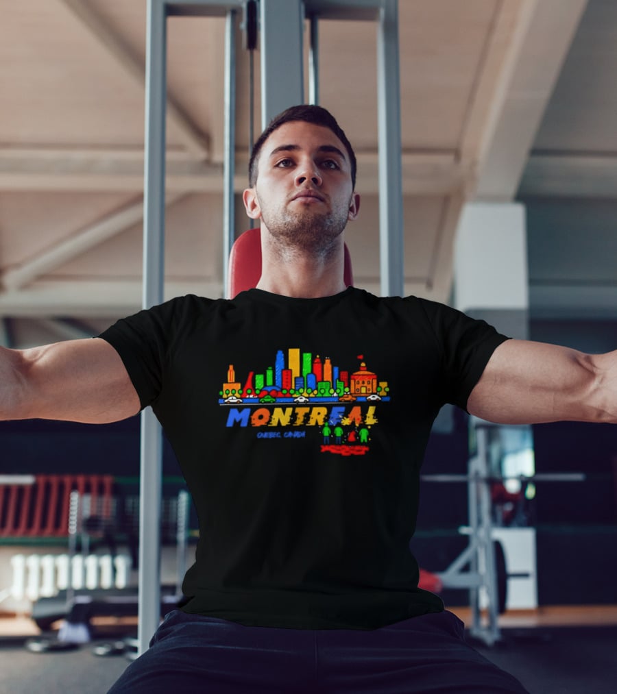 Montreal Quebec Canada Vibrant City Skyline Colorful T-Shirt