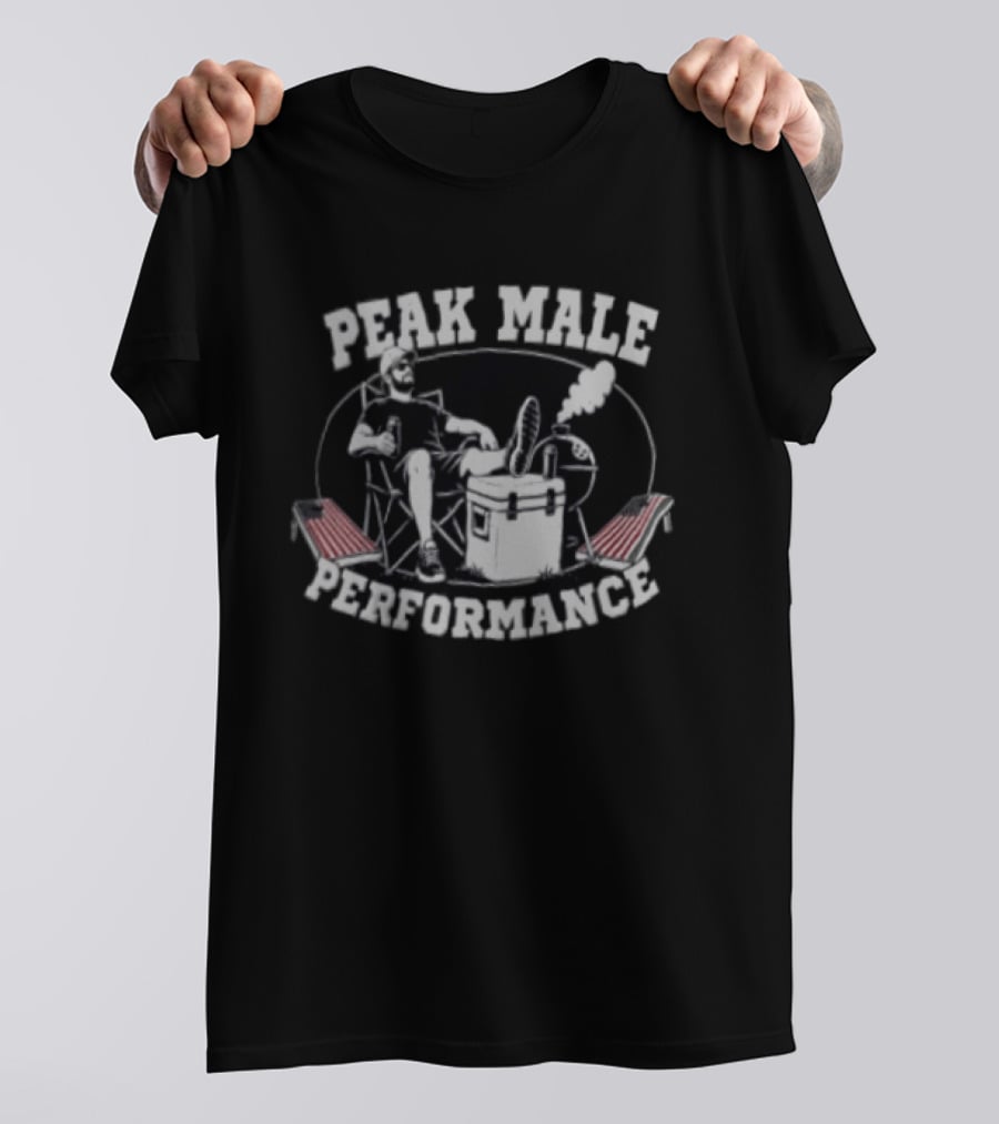 Peak Male Performance Relaxing With Grill And Cooler T-Shirt