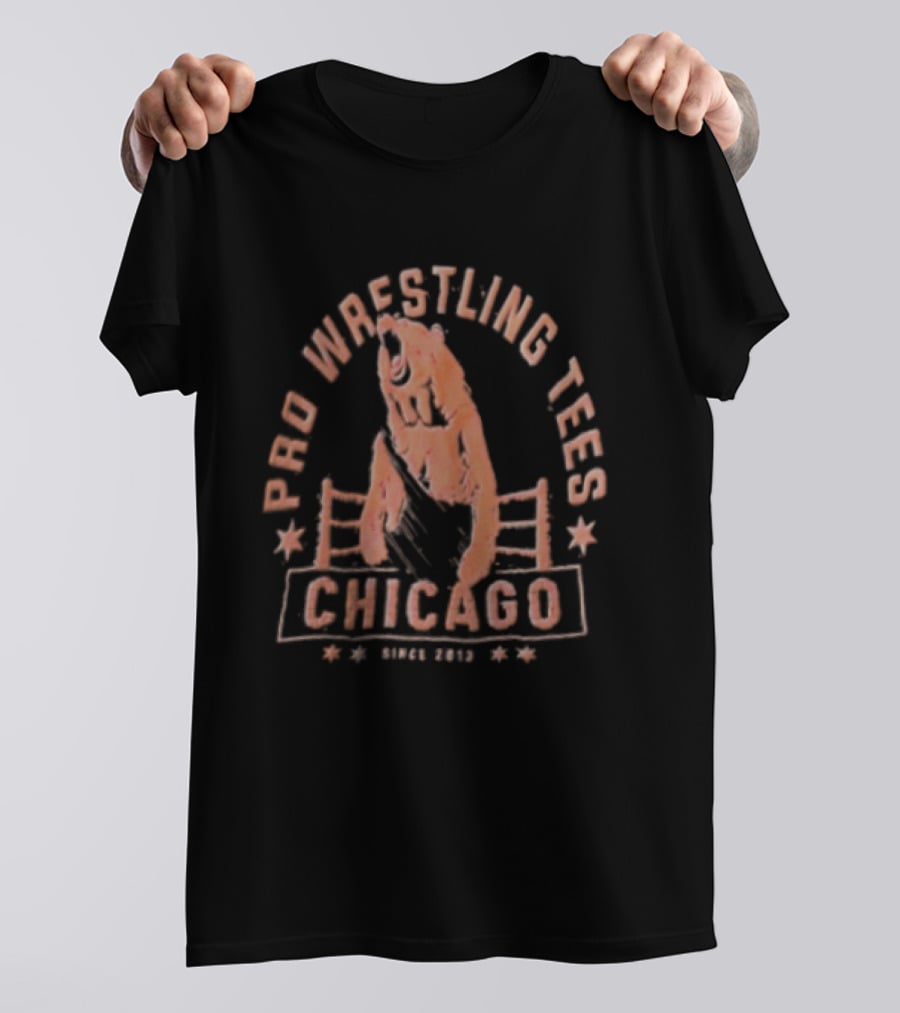 Pro Wrestling Tees Chicago Bear Wrestling Ring Since 2013 T-Shirt
