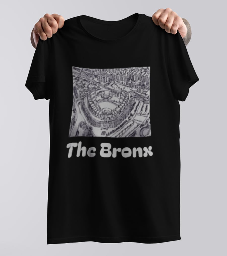 Bronx Yankee Stadium Detailed Sketch Arial View T-Shirt