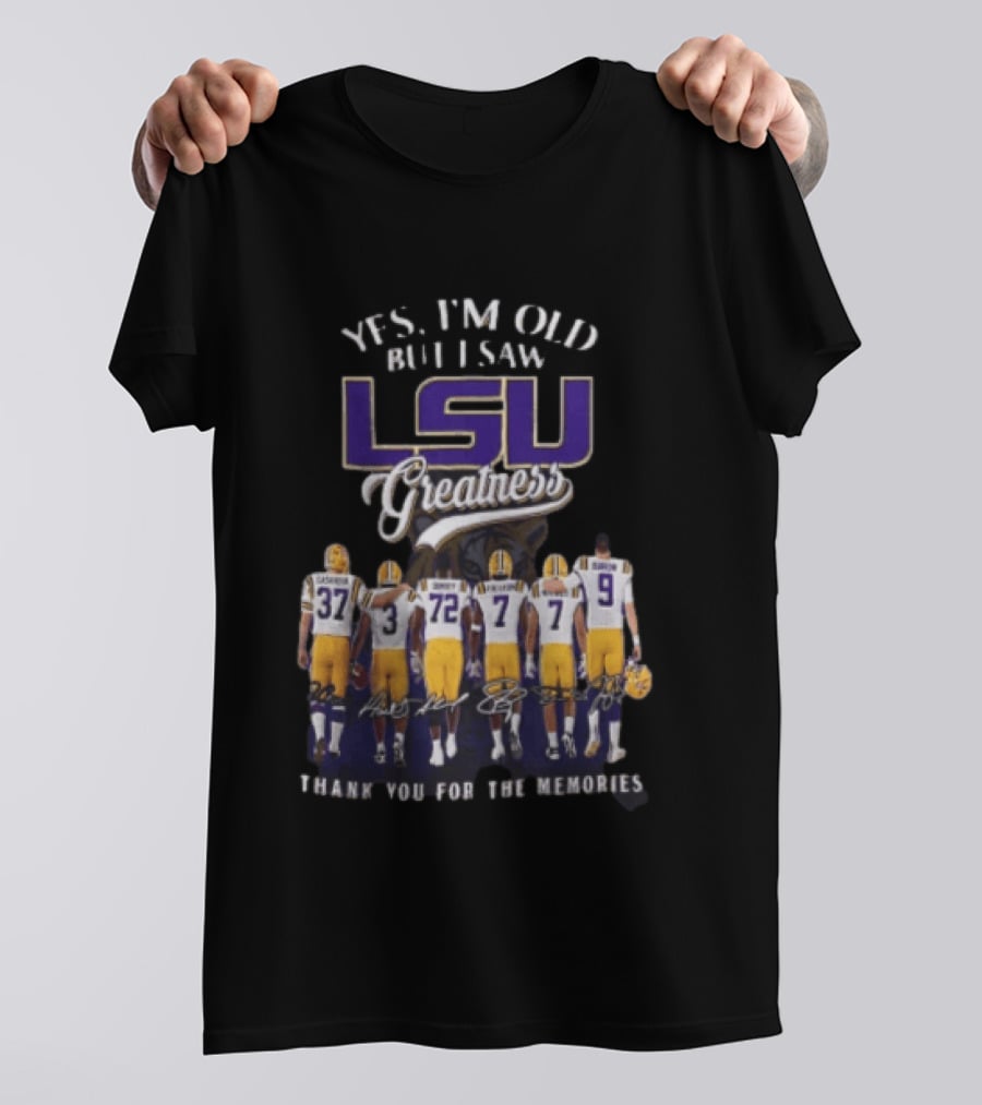 LSU Greatness Thank You For The Memories Football Legends Reunion T-Shirt